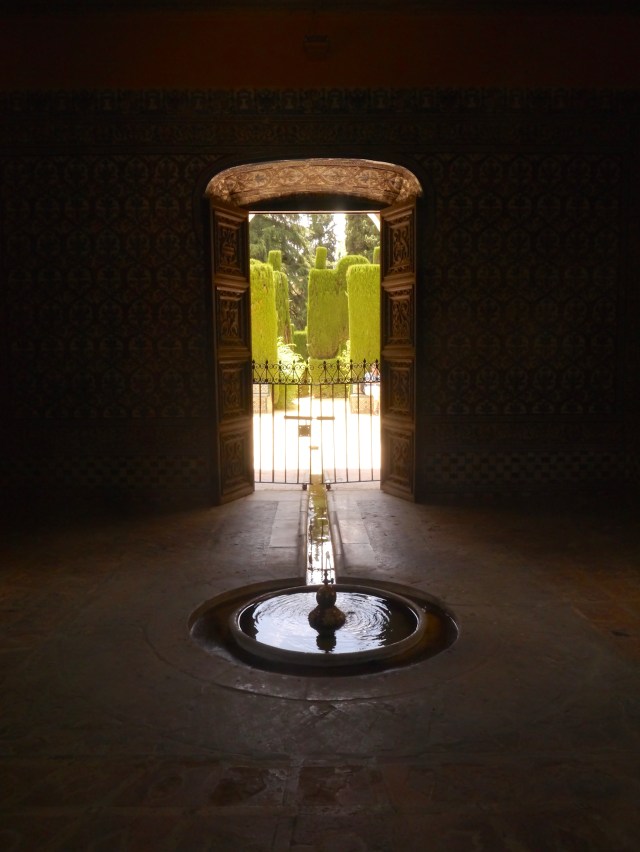 View out into the Palace Garden